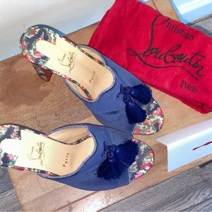 Christian Louboutin Floral Platform Mule